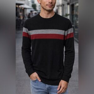Men’s Express Black Crewneck Sweater | XS